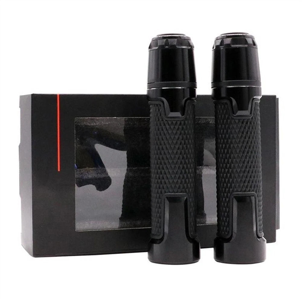 Extended Length Motorcycle Handlebar Rubber Grips for Enhanced Comfort