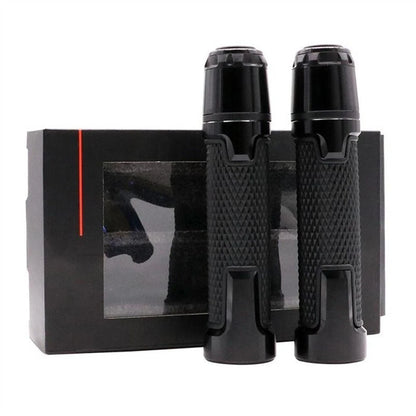 Extended Length Motorcycle Handlebar Rubber Grips for Enhanced Comfort