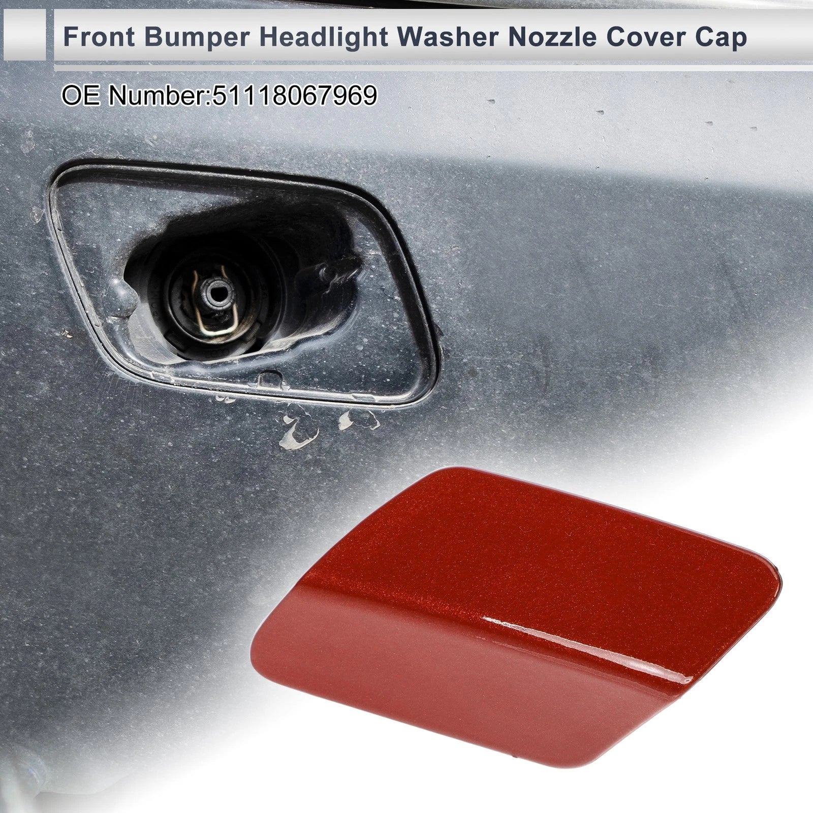 Front Left Headlight Washer Nozzle Cover Cap for BMW 320i (2010–2019)