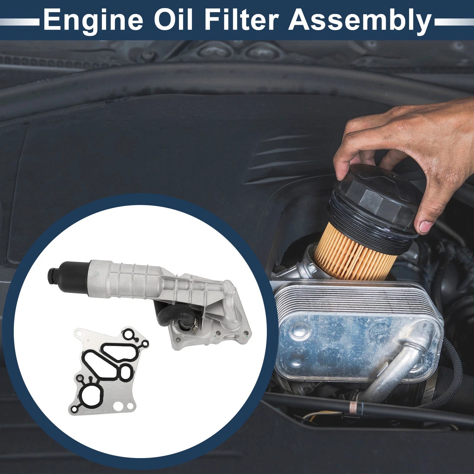 Engine Oil Filter Base Housing Assembly for Mercedes-Benz SLK250 (2012–2015)