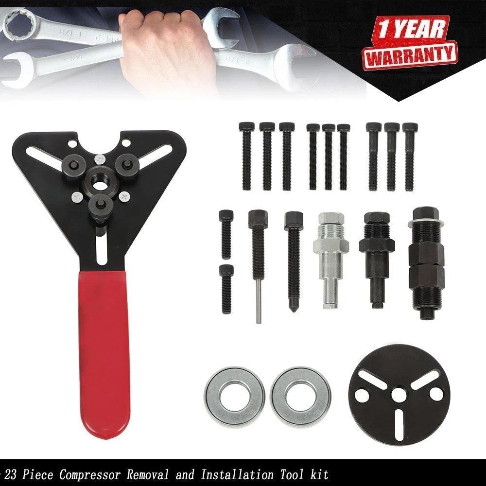 23 Piece AC Compressor Clutch Removal Tool Kit for