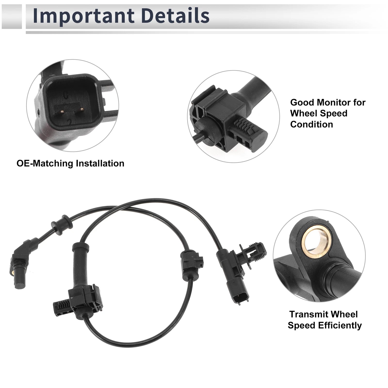 ABS Wheel Speed Sensor for Chevrolet Silverado 2500 HD (2011–2019)