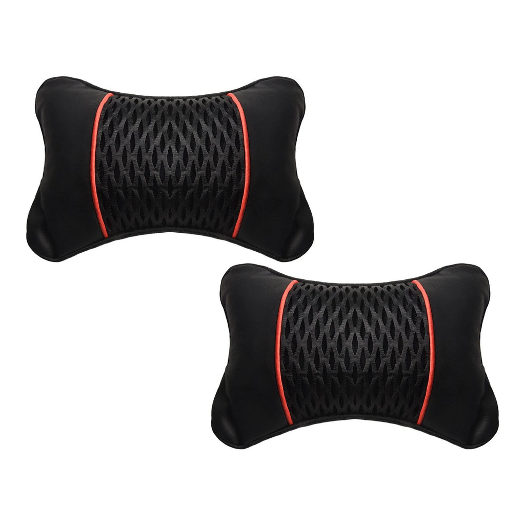 2X Headrest Cushion Pad for Universal Fit (Breathable PU Leather)