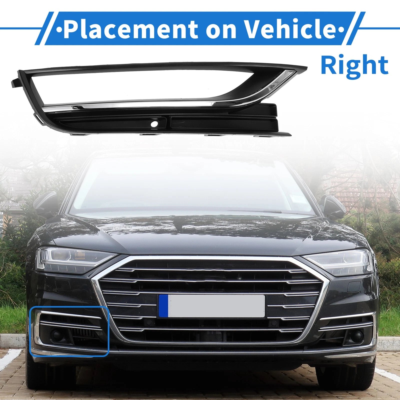 Front Right Fog Light Grill Replacement for Volkswagen Passat (2012–2014)