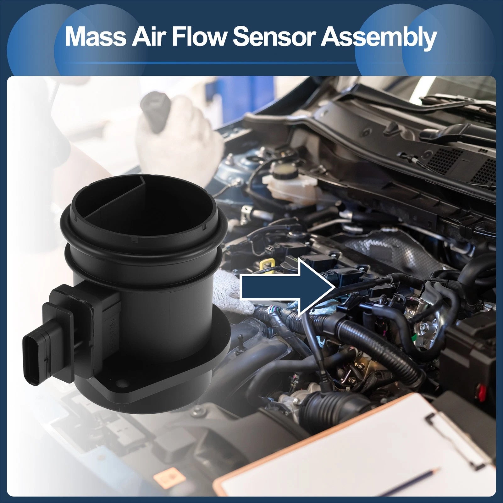 Mass Air Flow Sensor Assembly 13627582553 for Mini Cooper (2002–2006)
