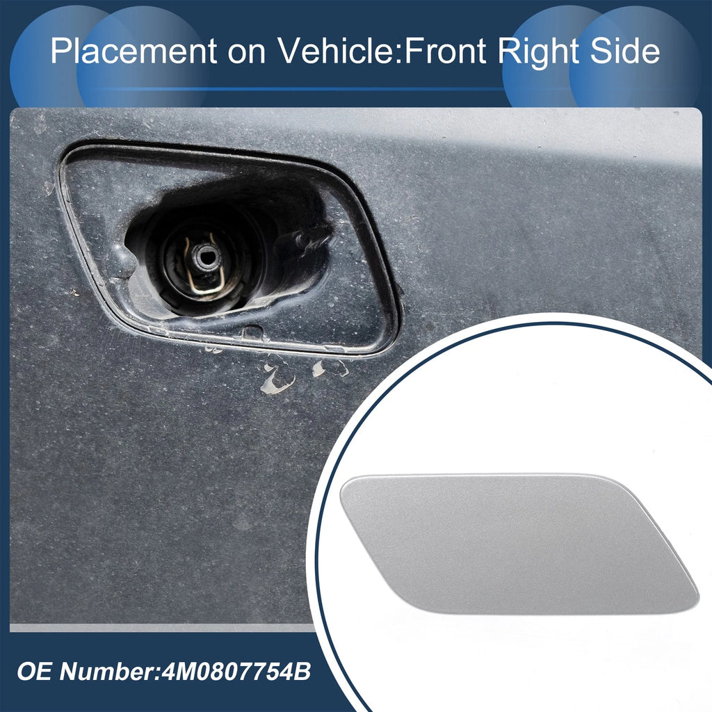 Front Right Washer Nozzle Cover Cap for Audi Q7 (2017–2019) Silver