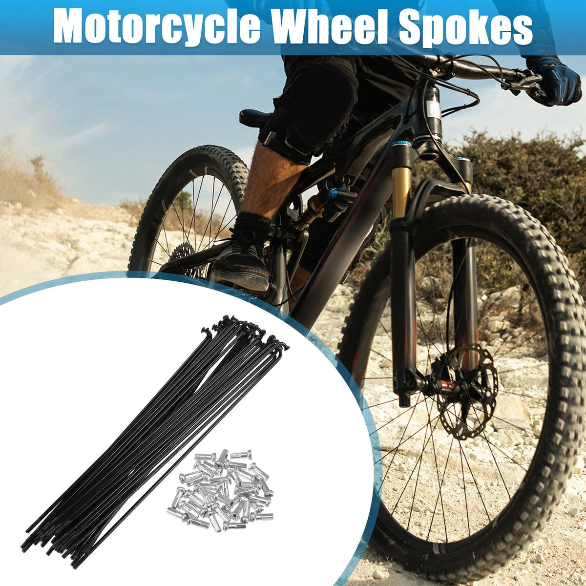 Steel Spokes 14G J Bend 169mm with Nipples for Bike Wheel (2006–2025)