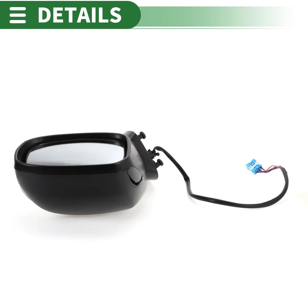 Right Side Door Mirror for Honda Civic (Manual Folding, Gloss Black)