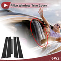 6 Pcs Door Pillar Window Trim Replacement for Lexus IS (2001–2005) Black