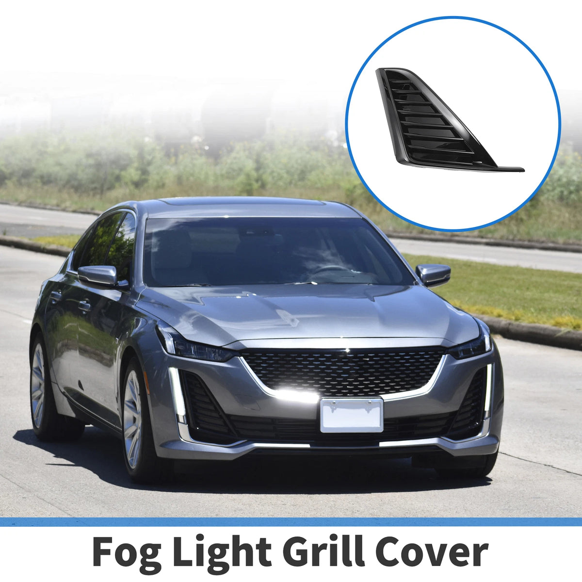 Fog Light Grill for Cadillac CT5 (2020–2023) No./ ABS Black
