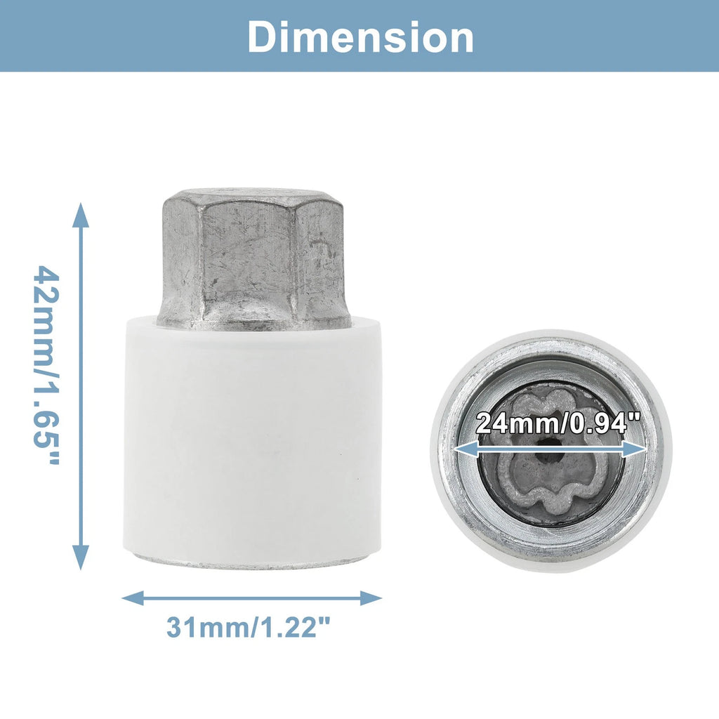 Type P Wheel Lock Lug Nut for Audi A4 (Locking Nut Key Socket)