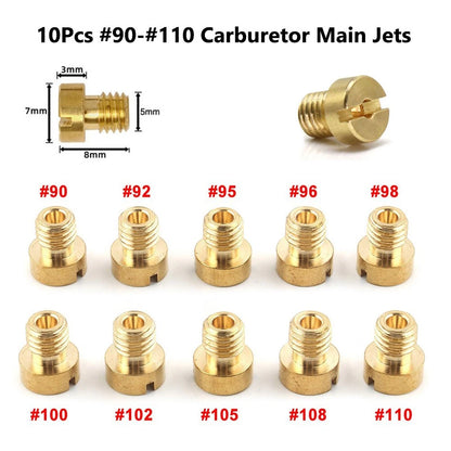 10Pcs M5 Main Jet Replace For Dellorto PHBG SHA SHB VHB-CS VHBT-CS #90 - #110