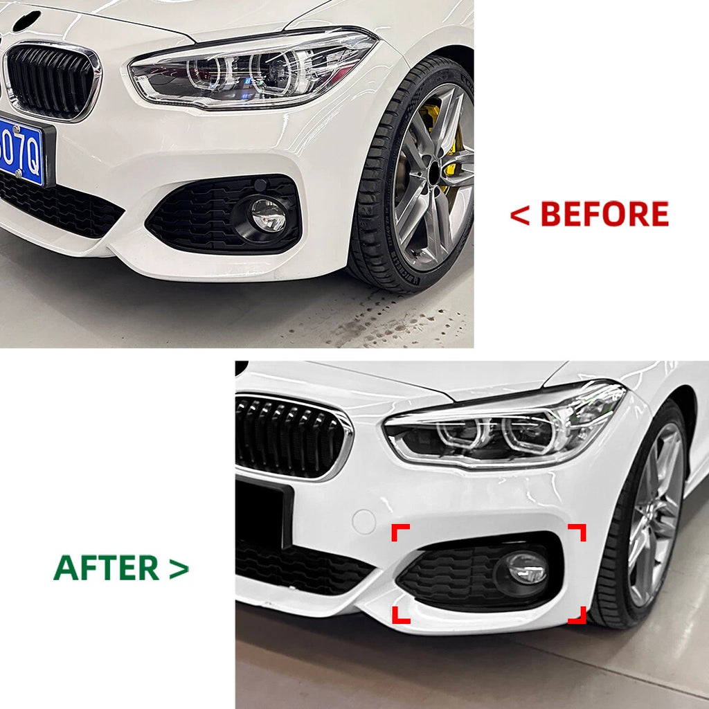 Chrome ABS Side Vent Canards Splitter for BMW 1-Series F20 F21 (2015–2019)