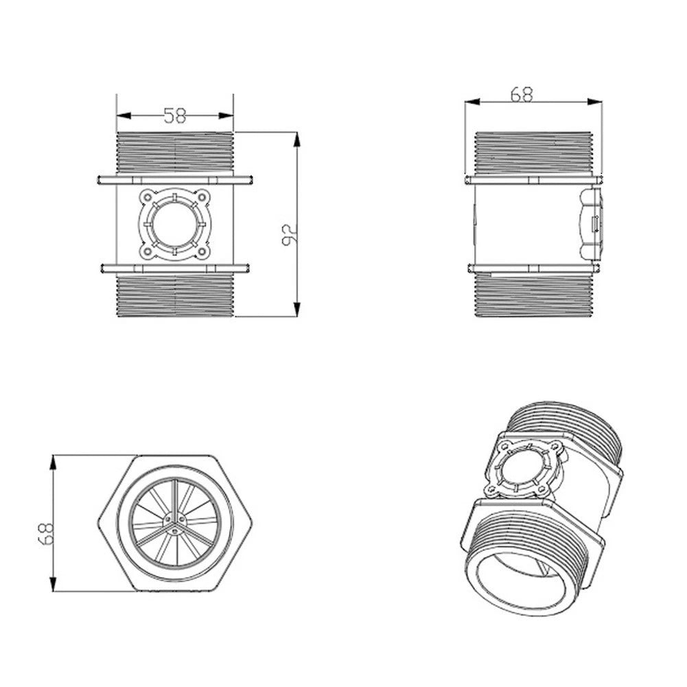 Water Flow Sensor for - Hall Effect, Pulse Output