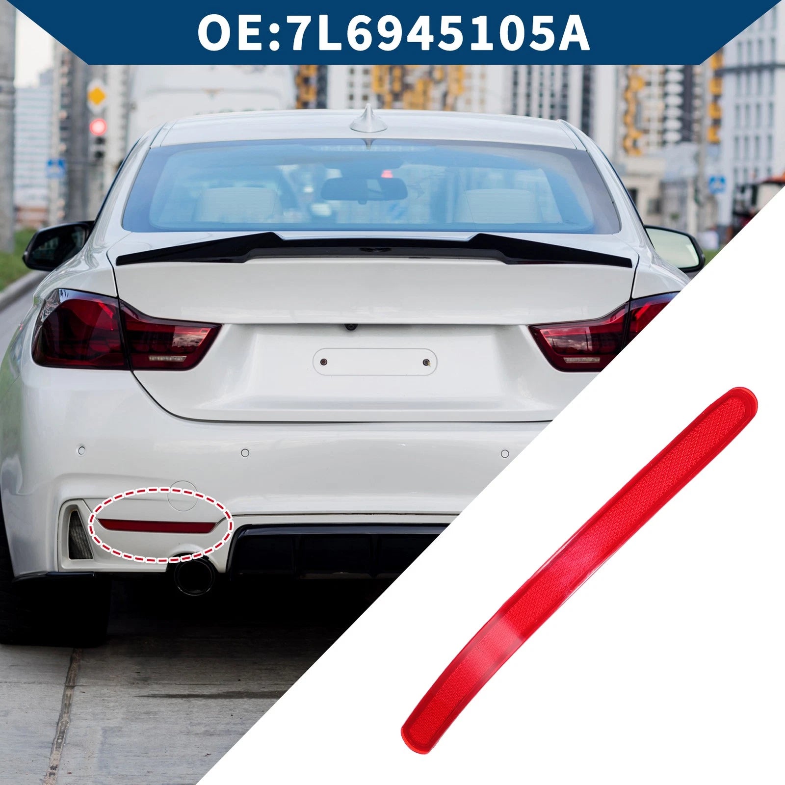 Rear Left Bumper Reflector Replacement for Volkswagen Touareg (2004–2010)