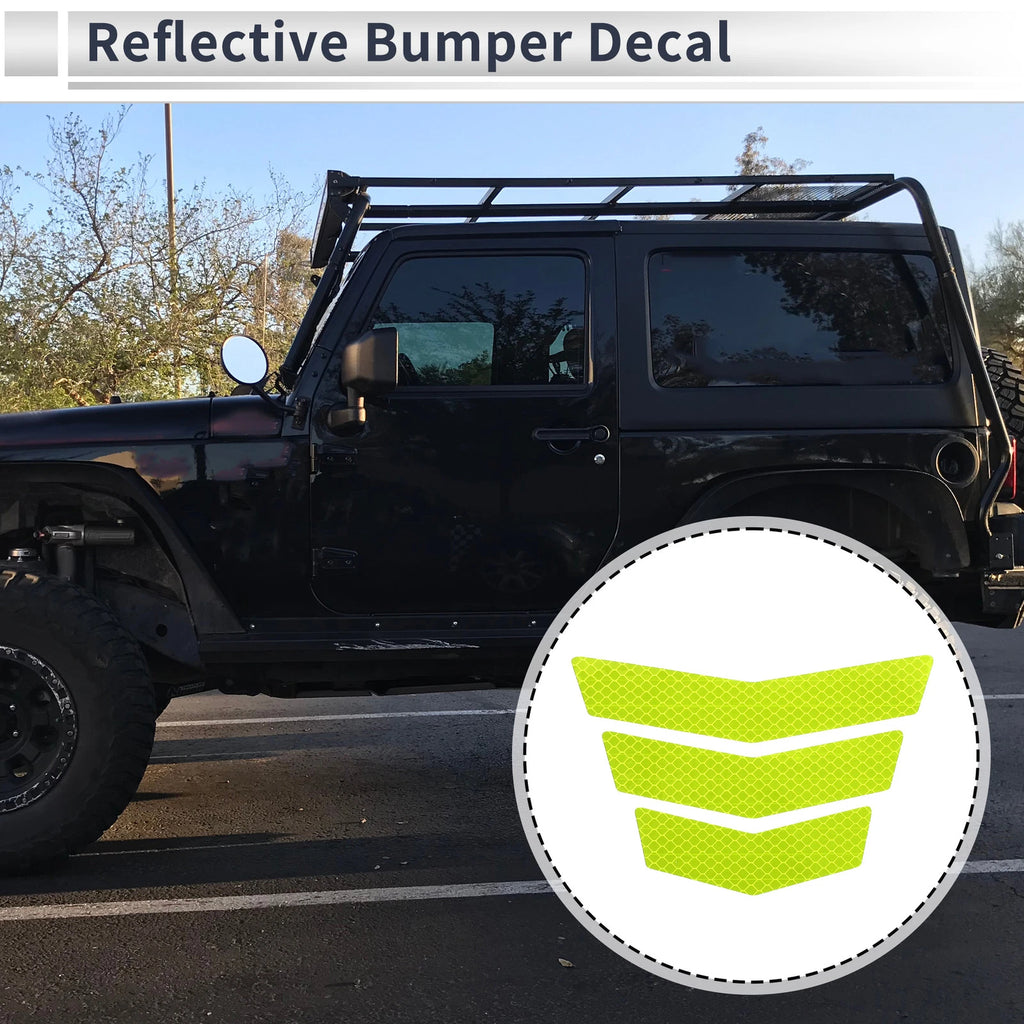 Reflective Bumper Decal for Universal Vehicles (Fluorescent Yellow-Green)