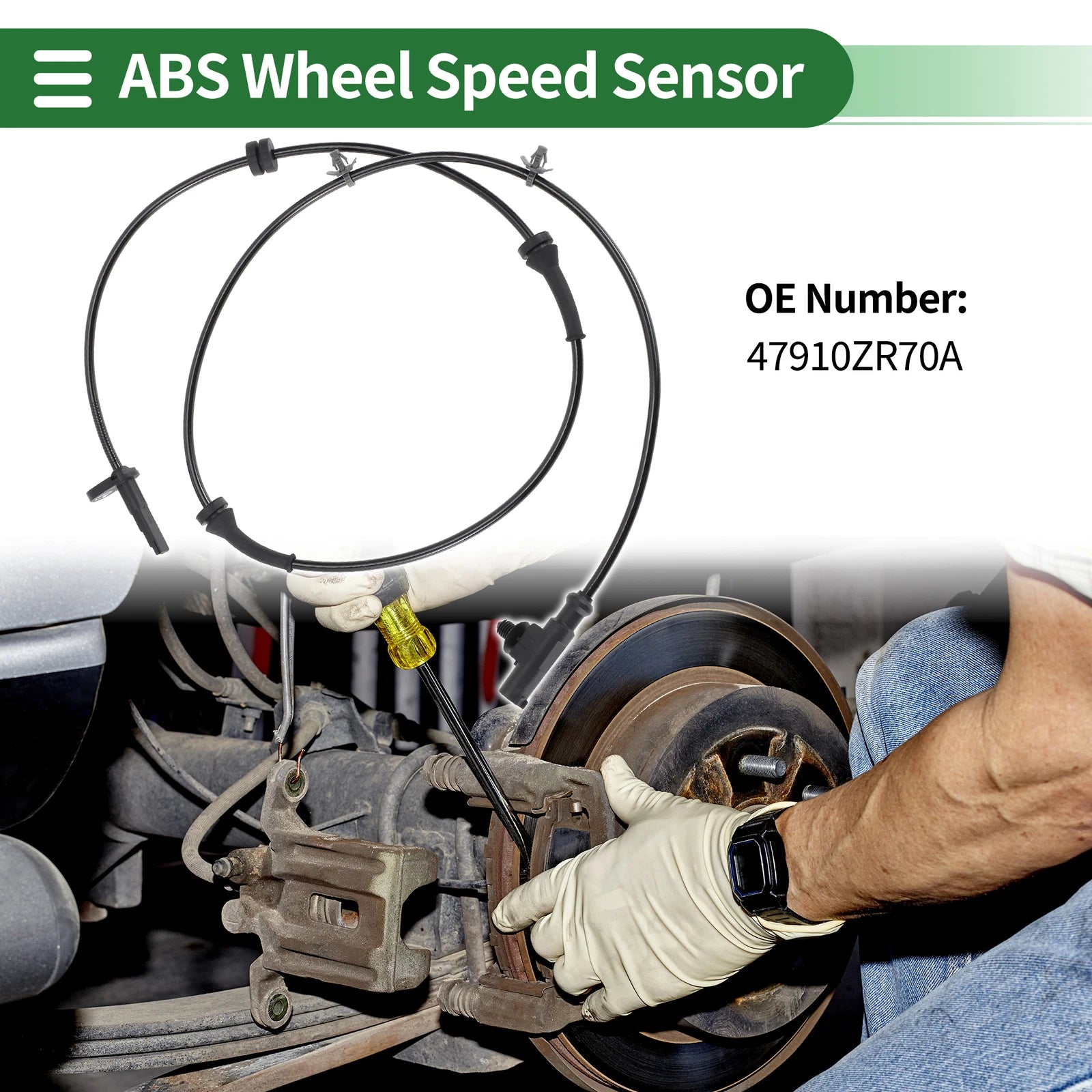 ABS Wheel Speed Sensor No. 47910ZR70A for Nissan Versa (2007–2012) Front