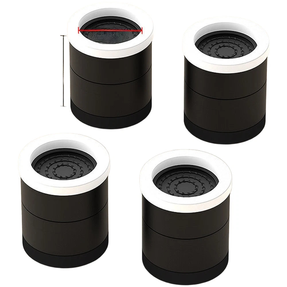 Set of 4 Adjustable Rubber Furniture Risers for Bed Sofa Table