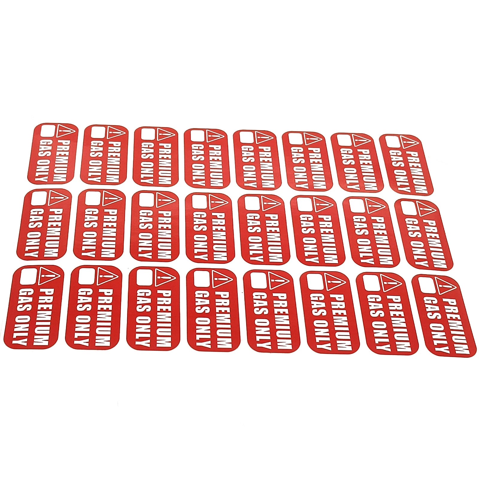 24pcs Gas Only Stickers for Cars Motorcycles Boats & Tools
