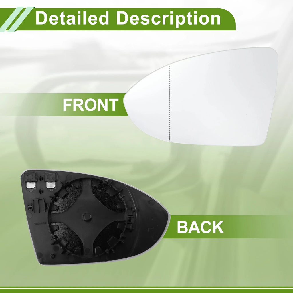 Mirror Glass Replacement for Volkswagen e-Golf Aspherical Left (2015–2019)