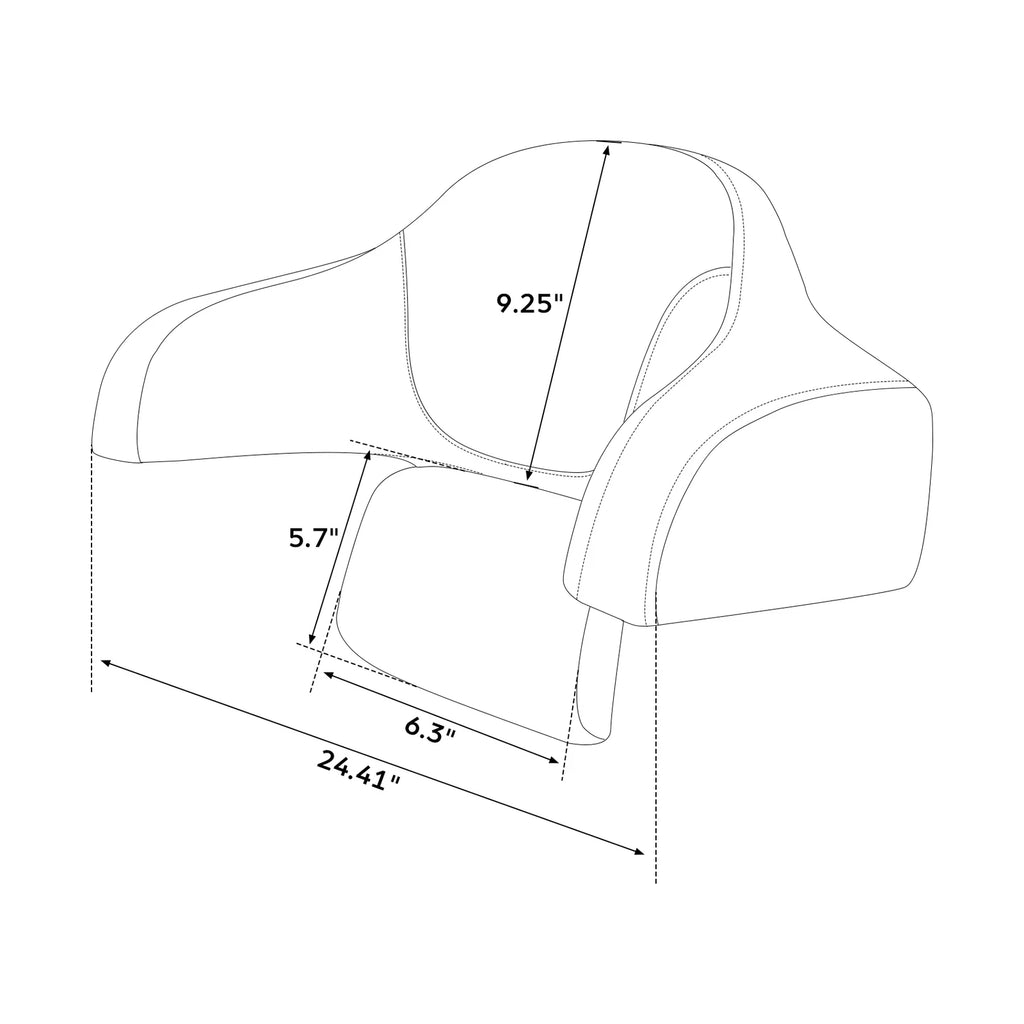 Black Rear Trunk Backrest for Indian Springfield Chieftain (2014–2023)