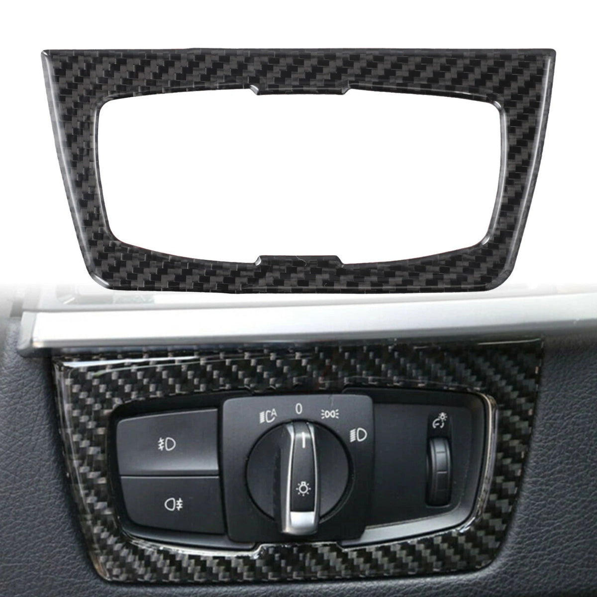 Carbon Fiber Front Headlight Switch Frame for