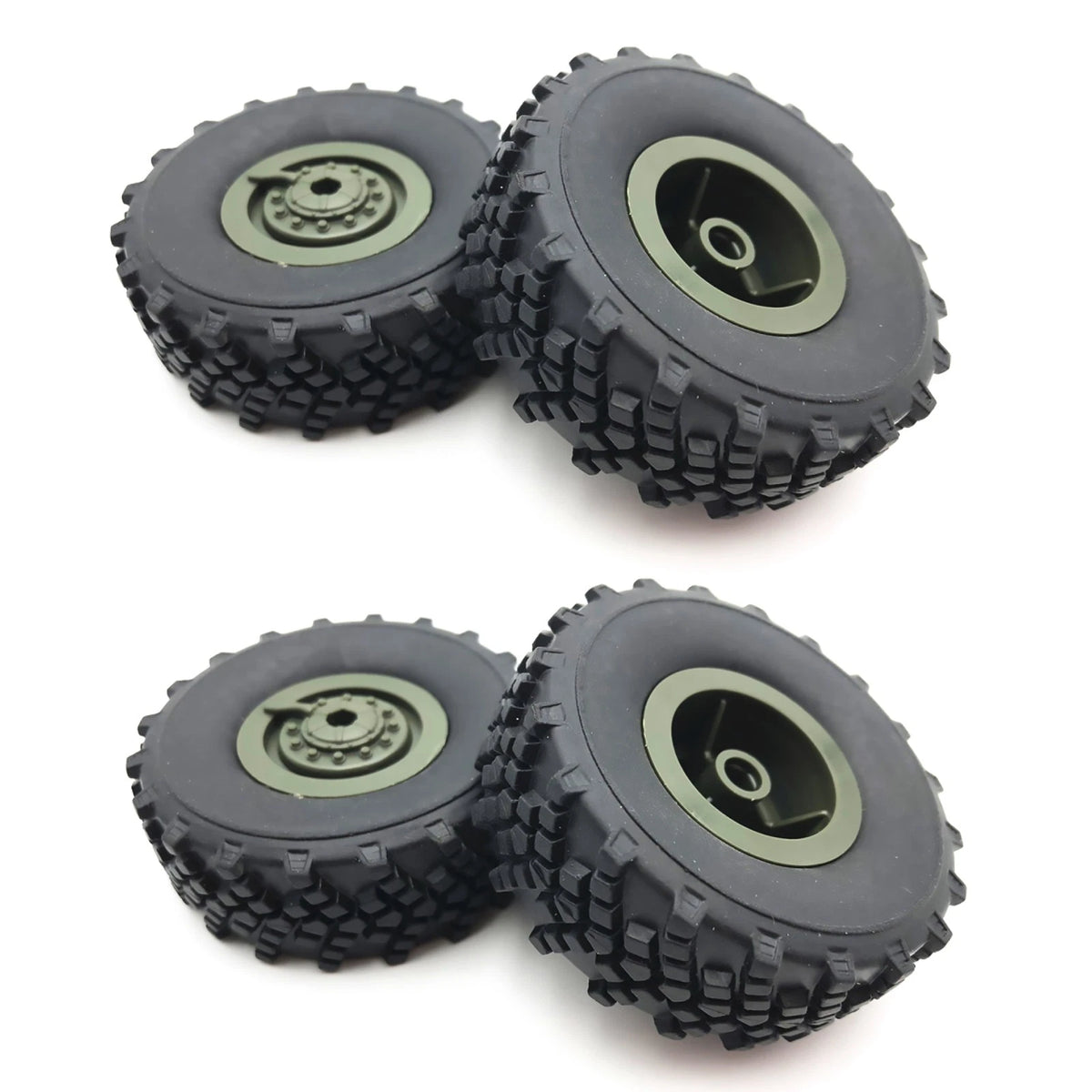 2 Pair Rubber Wheel Tire Replacement for WPL B-36 (2016–2023)
