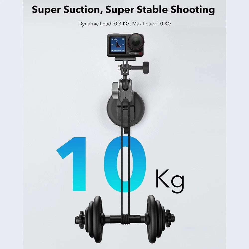 Action Camera Mount with Vacuum Lock Suction Cup for DJI and Insta360