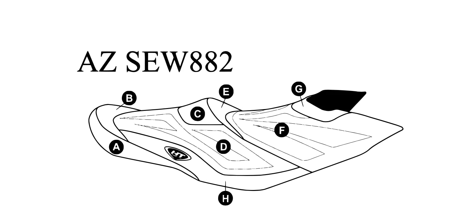 Hydro-Turf Seat Cover for Sea-Doo RXT 260/RXT-X 260/Wake Pro 215 (PICK COLORS)