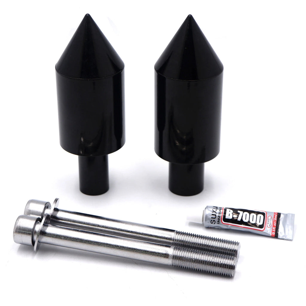 Black Spike Frame Sliders for Honda CBR600RR (2003–2006)