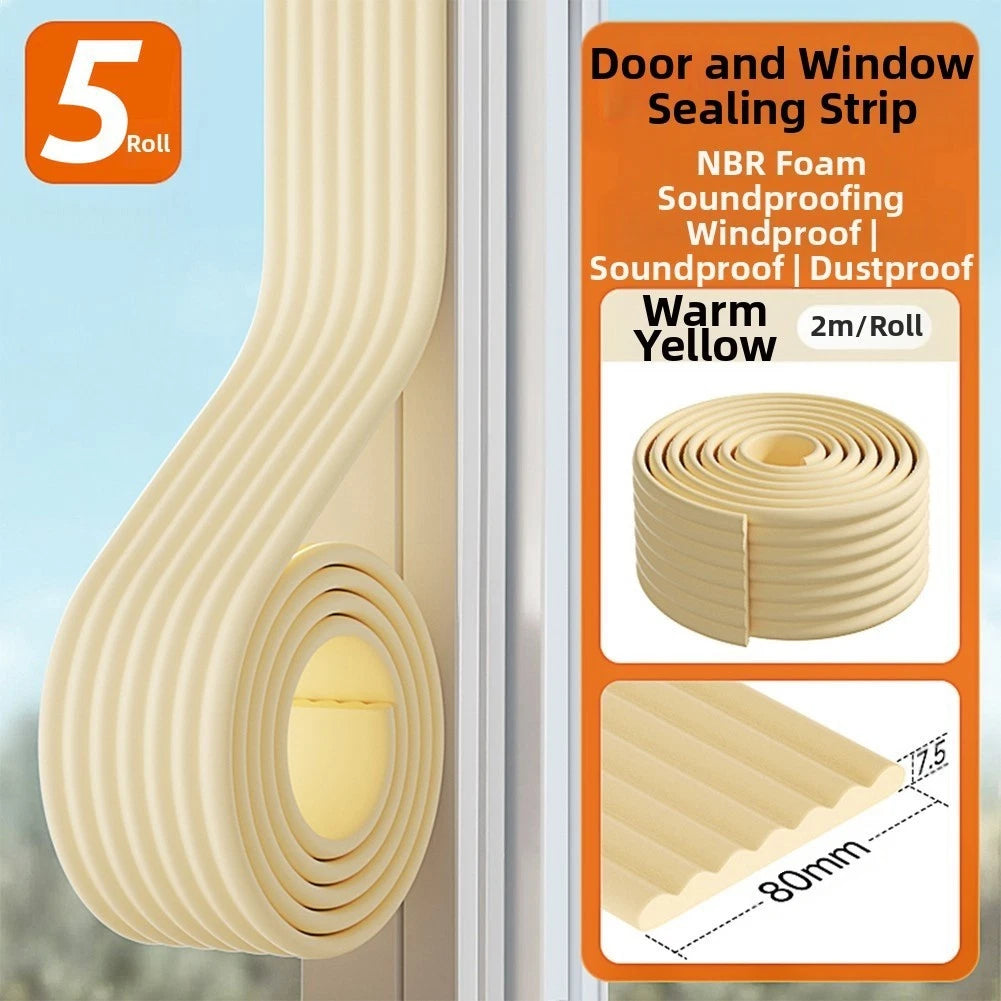 2M Soundproof Sealing Strip for Door Window Frame Noise Reduction