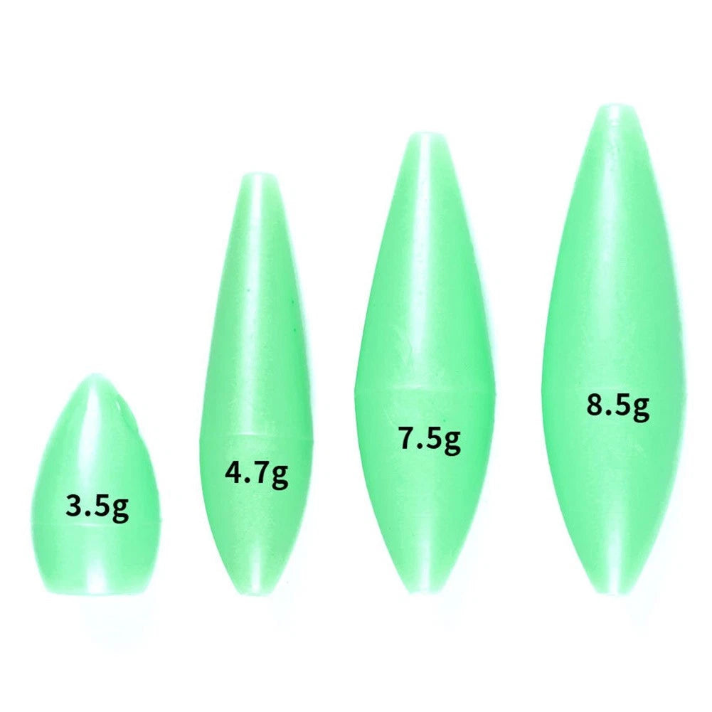 4PCS Glow Weighted Fishing Float Accessories for Universal Use