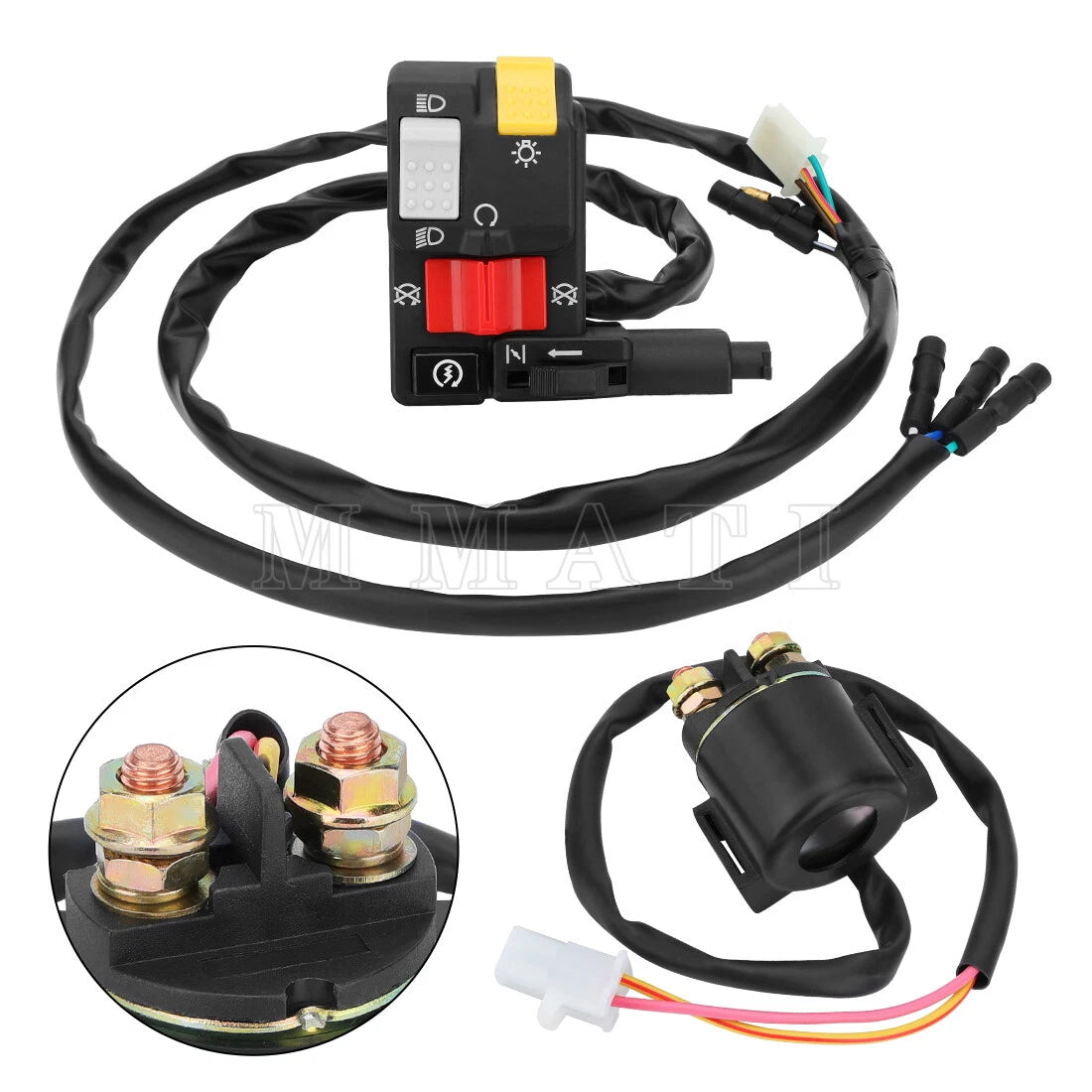 Handlebar Kill Switch & Starter Relay for Honda FourTrax 300 TRX300 FW (1996–2000)