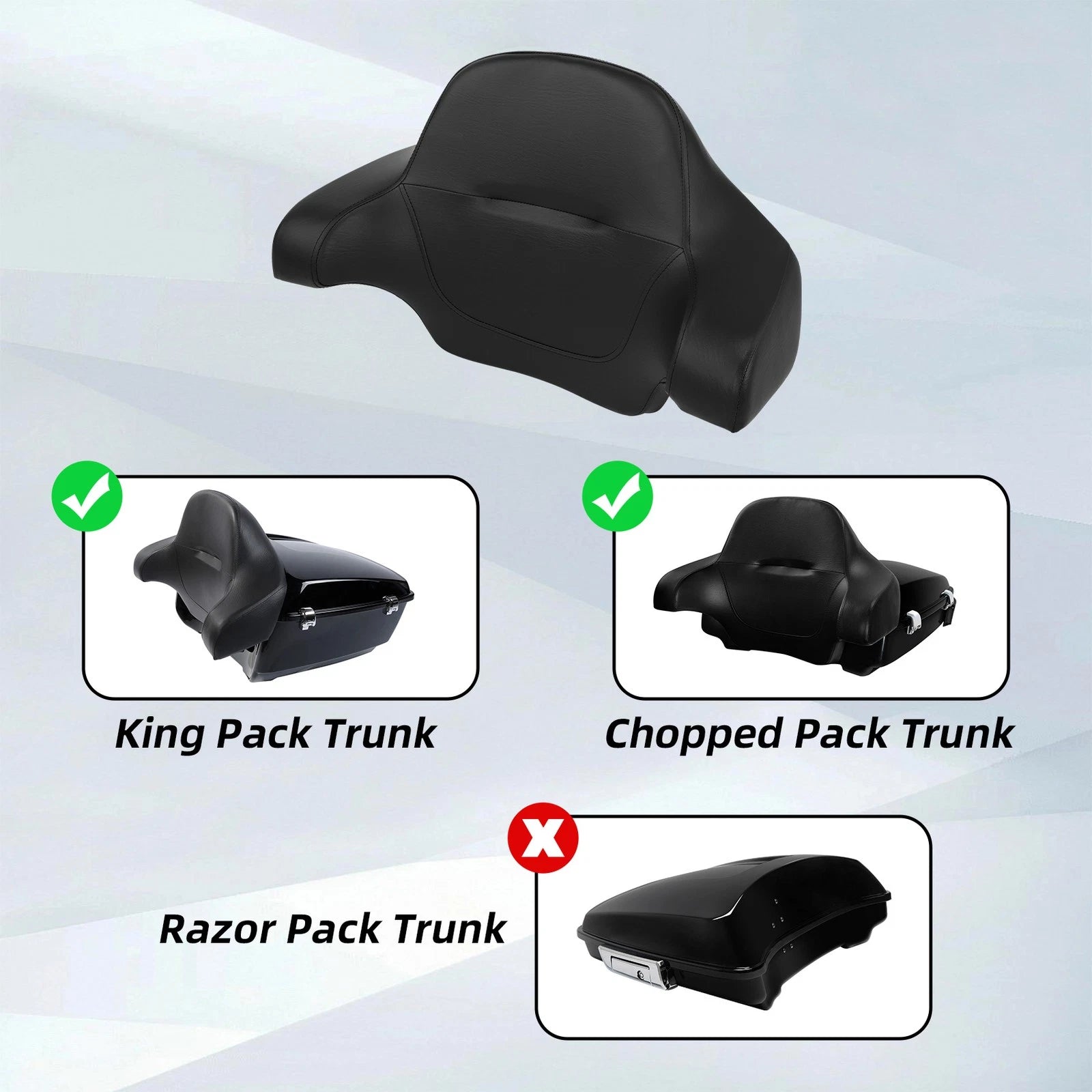 Wrap-around Backrest Pad for Harley Touring (2014–2025)