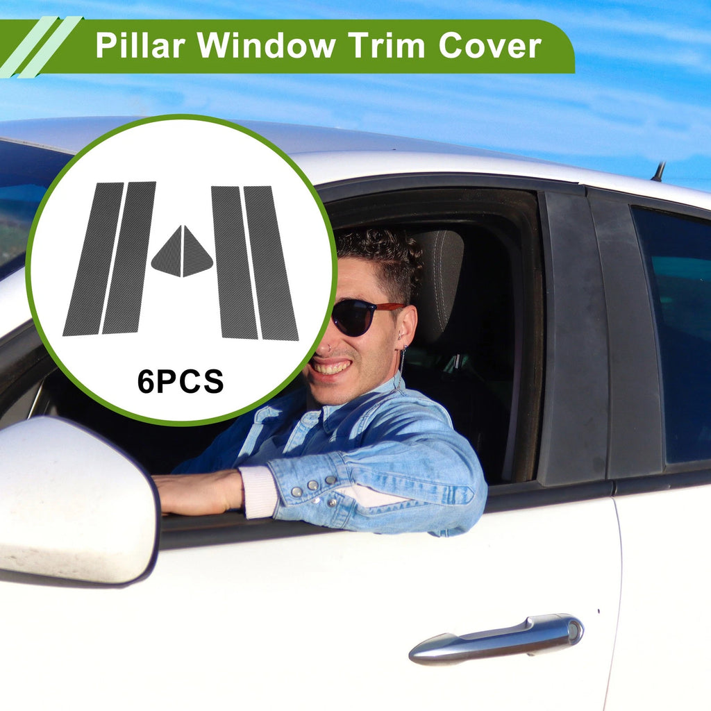 6 Pcs Pillar Window Trim Front Left Right for Chevy Trailblazer (2021–2024)