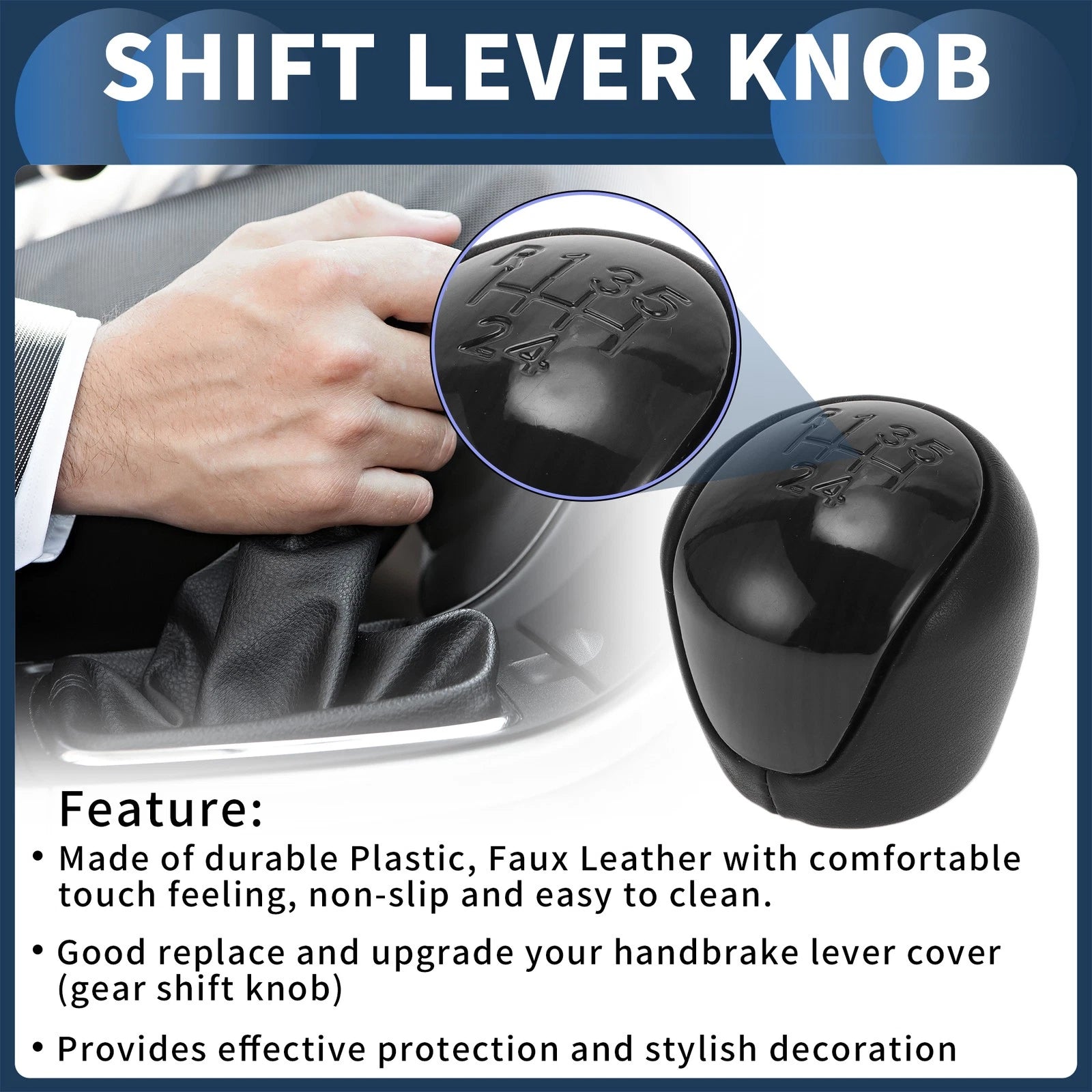 5 Speed Gear Shift Knob Replacement for Hyundai Elantra (2008–2009)