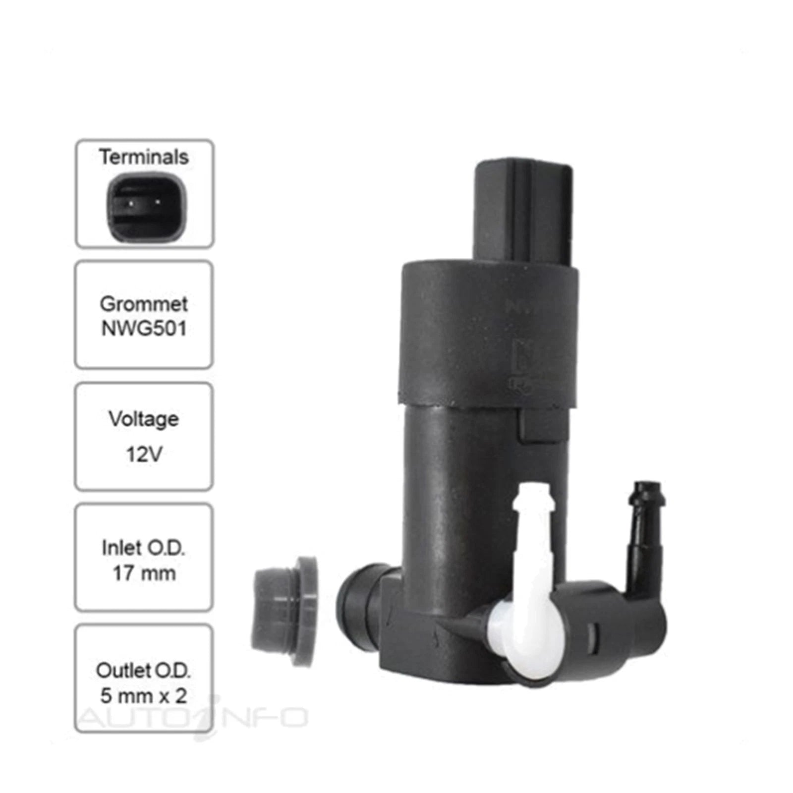 Front Windscreen Washer Pump for Ford Fiesta (2009–2010)