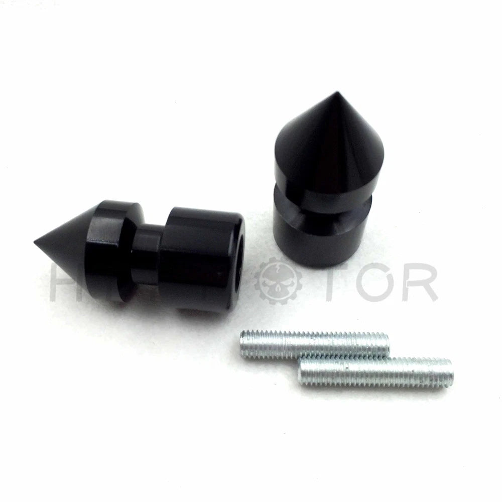 Black Spike Swingarm Spools 8mm for Honda CBR600RR (2003–2011) / CBR954RR (2002–2003)