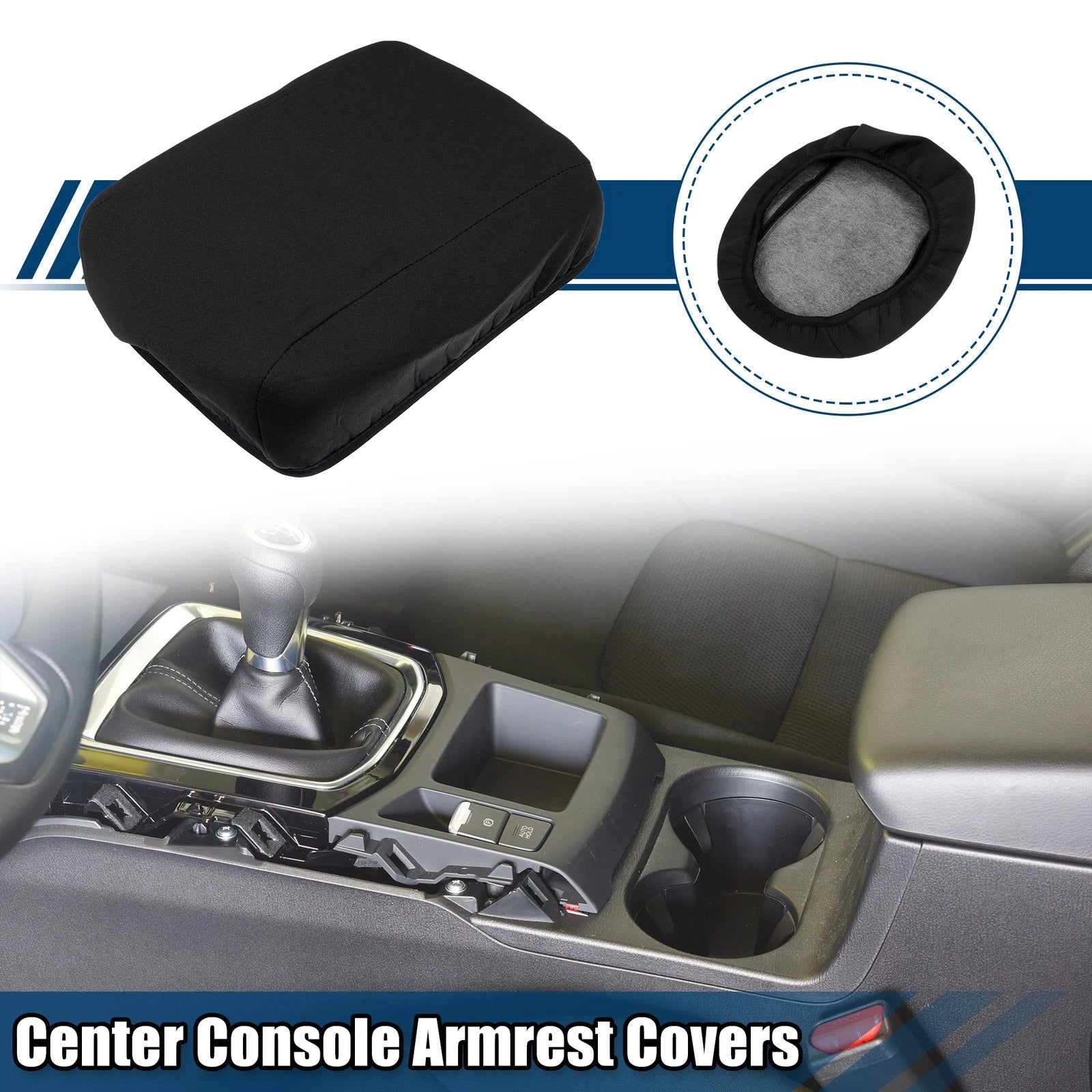Car Center Console Armrest Covers for Mazda 3 (2006–2013) Neoprene Black