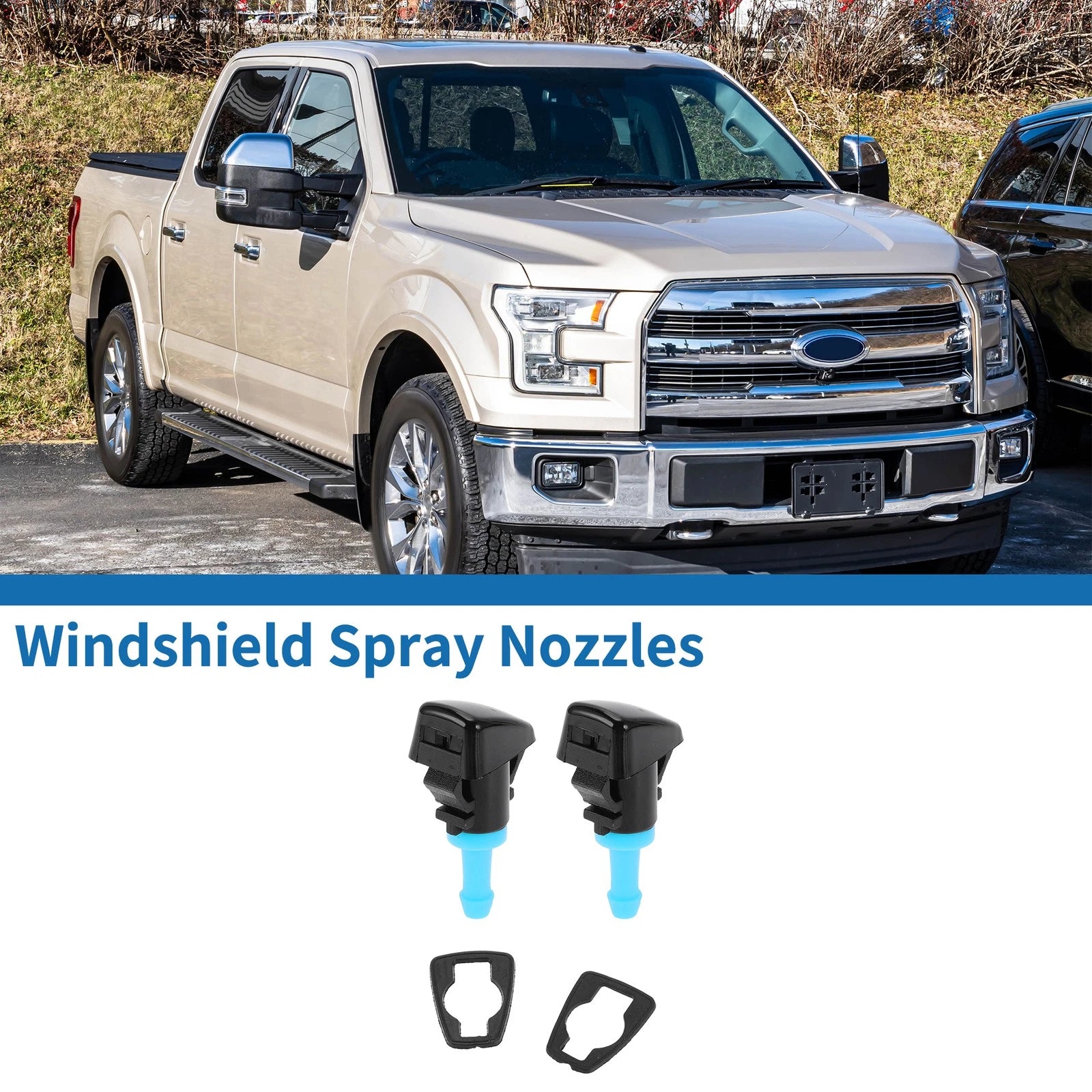 Front Windshield Washer Nozzles Pair for Dodge Durango (2004–2009)