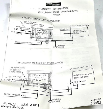 Transient Suppressor for Newmar ST-24 (24 VDC)