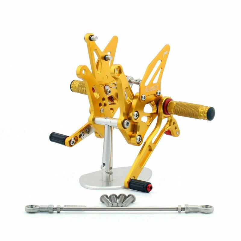 Aluminum Rearsets Footpegs Pedals for Kawasaki Z 1000 (2010–2017) Gold T9