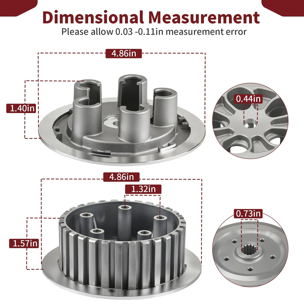 Clutch Pressure Plate & Inner Clutch Hub Boss for Yamaha YZ125 YZ125X (2020–2024)