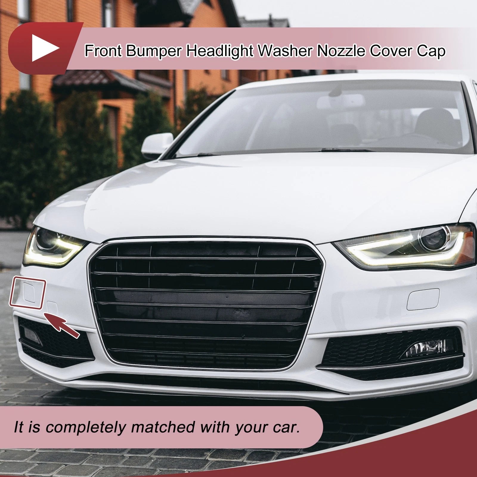 Washer Nozzle Cover Cap Front Right Replacement for Audi A4 Avant 8W (2015–2019)