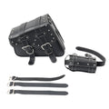 1PC Universal Motorcycle Saddle Bag Luggage Tool Bag Left Side #27C Black