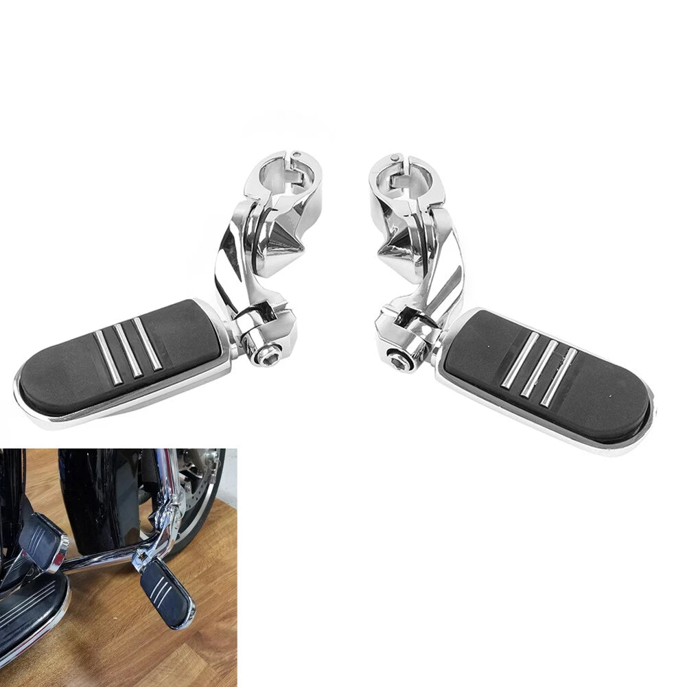 32MM Short Angled Highway Engine Guard Foot Pegs for Harley Touring