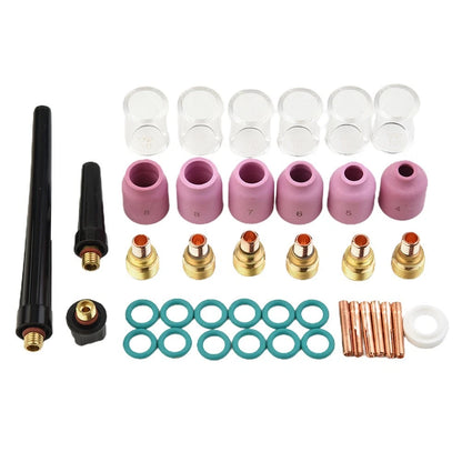 40 Piece TIG Welding Torch Cup and Gas Lens Set for WP92025 Models