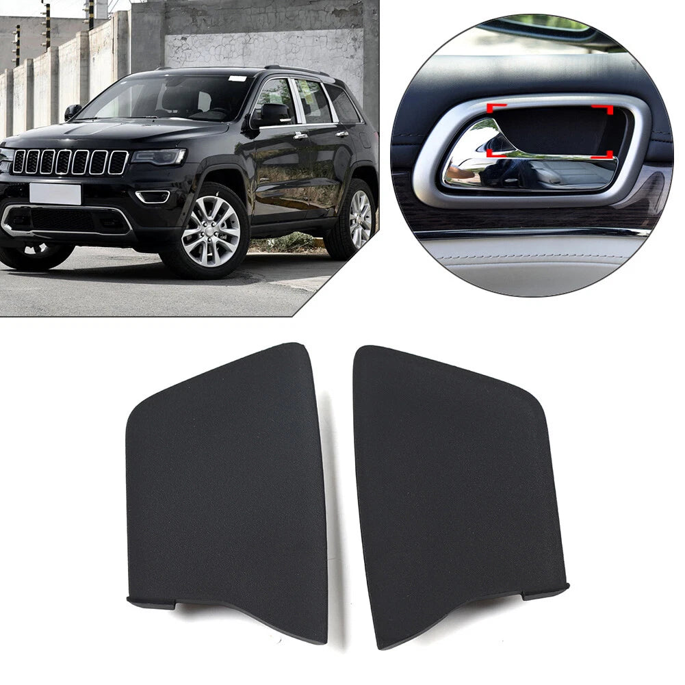 Pair Inner Door Grab Handle Trim Panel Cap for Jeep Grand Cherokee (2011–2022)