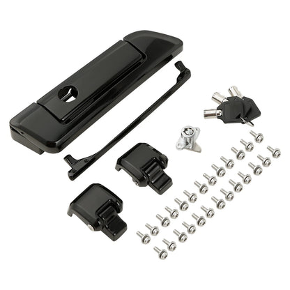 Trunk Latches Key Hinges for Harley Touring Street Road Glide (2014–2023) Black
