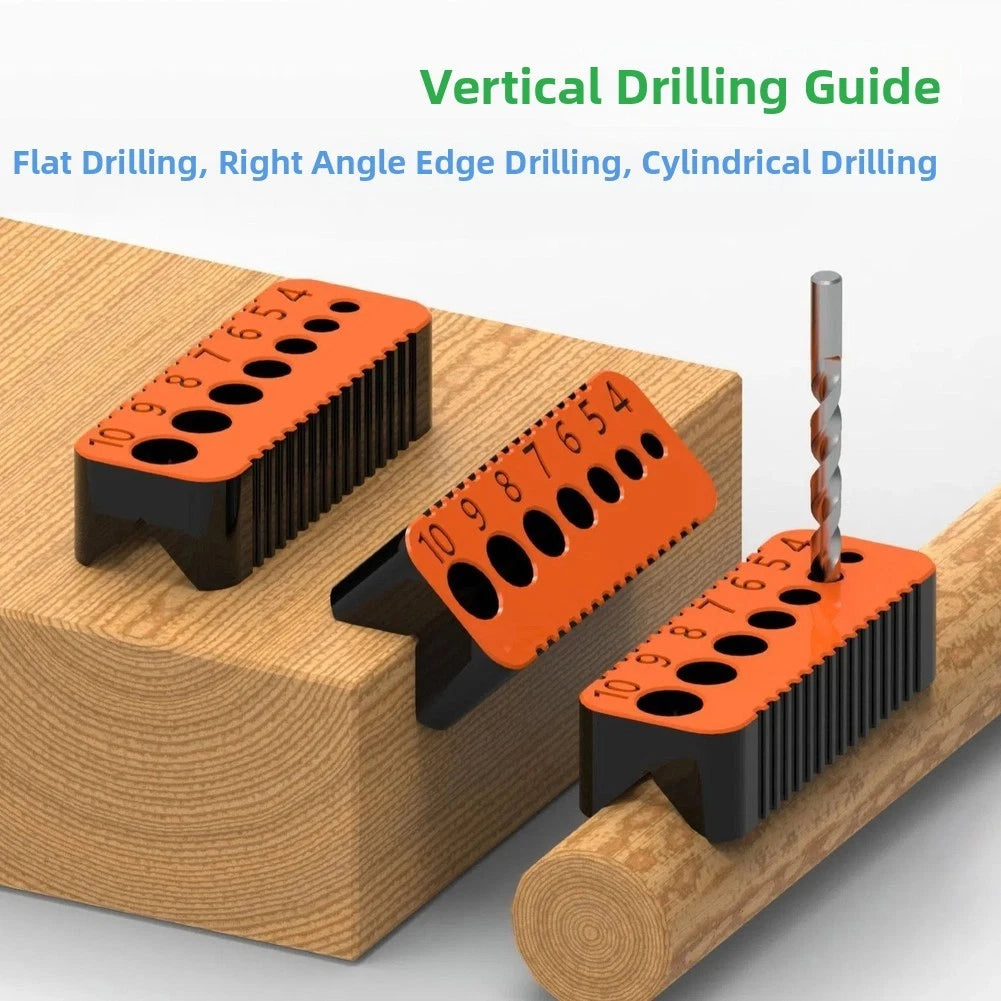 Drilling Guide with VShape Groove and 17 Hole Sizes for Accurate Drilling